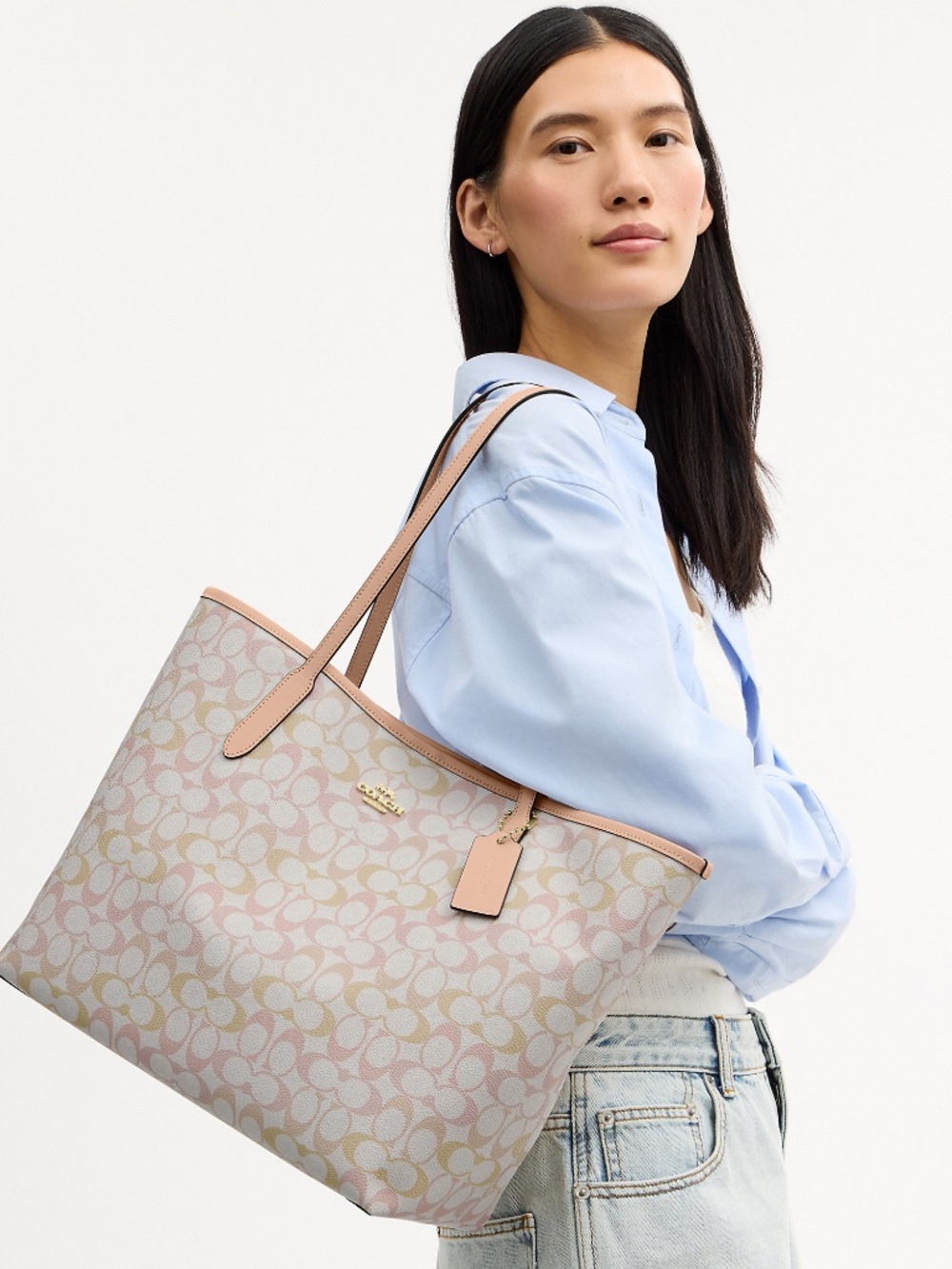 Coach Outlet City Tote Bag In Signature Canvas